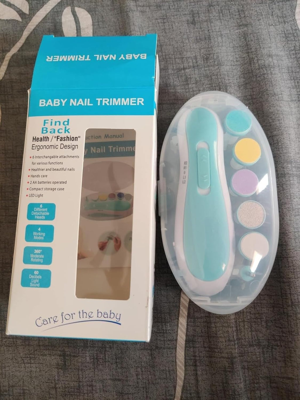 Baby Nail Trimmer New Born with Lights | Electric Baby Nail Cutter 0-6 Months with Multiple Filer Heads Adjustment | New Born Baby Products, Pack of 1, Multicolor